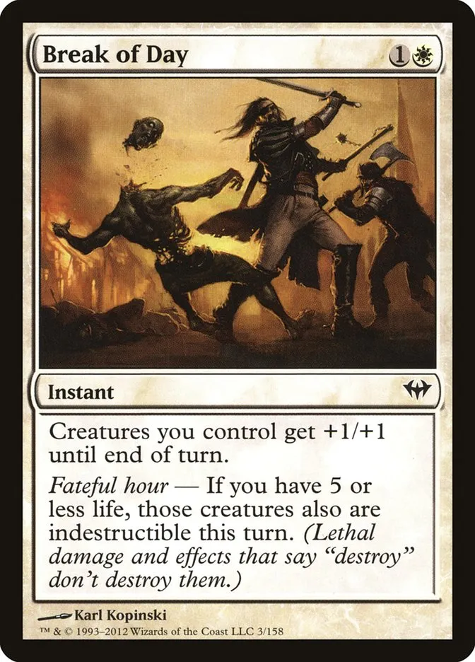 2012 Dark Ascension Break of Day common #3 unlisted card image