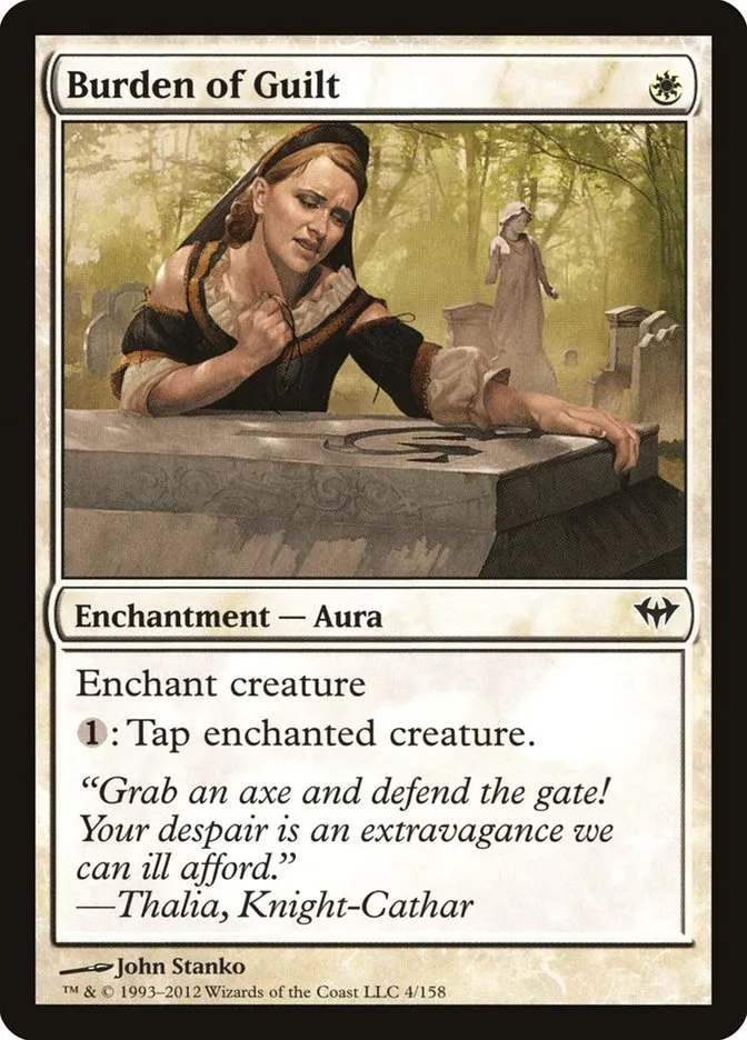 2012 Dark Ascension Burden of Guilt common #4 unlisted card image