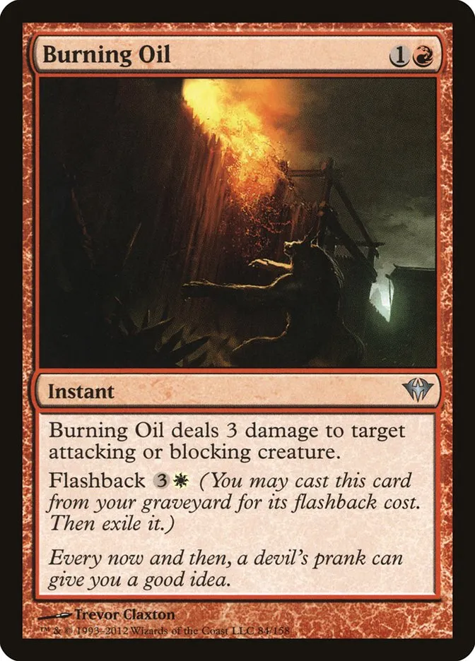 2012 Dark Ascension Burning Oil uncommon #84 unlisted card image