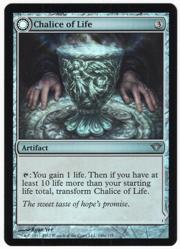 2012 Dark Ascension Chalice of Life // Chalice of Death uncommon #146 unlisted card image