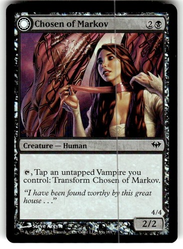 2012 Dark Ascension Chosen of Markov // Markov's Servant common #55 unlisted card image