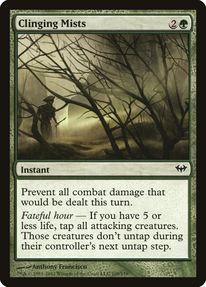 2012 Dark Ascension Clinging Mists common #109 unlisted card image