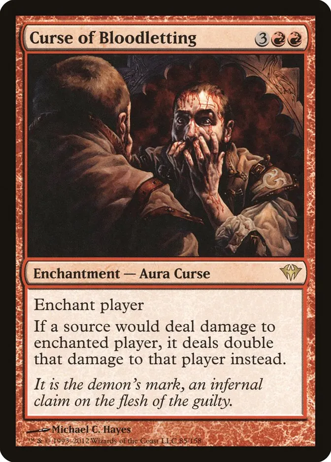 2012 Dark Ascension Curse of Bloodletting rare #85 unlisted card image