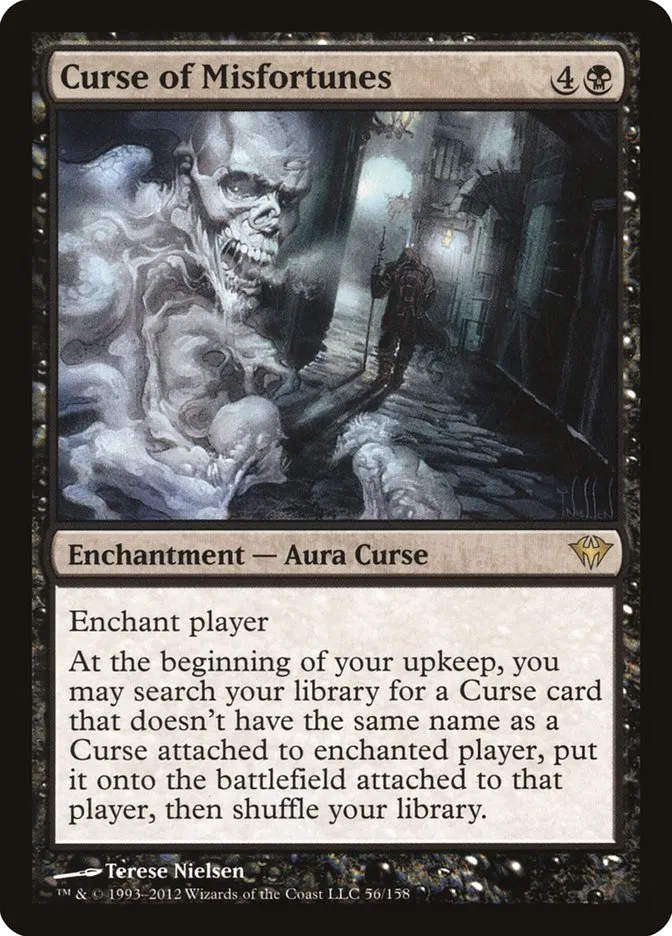 2012 Dark Ascension Curse of Misfortunes rare #56 unlisted card image