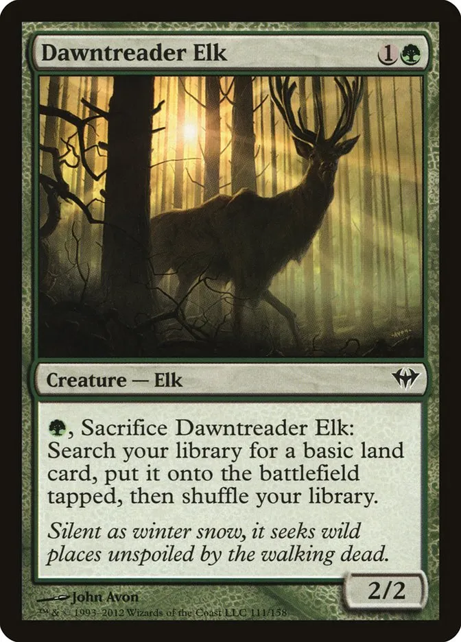 2012 Dark Ascension Dawntreader Elk common #111 unlisted card image