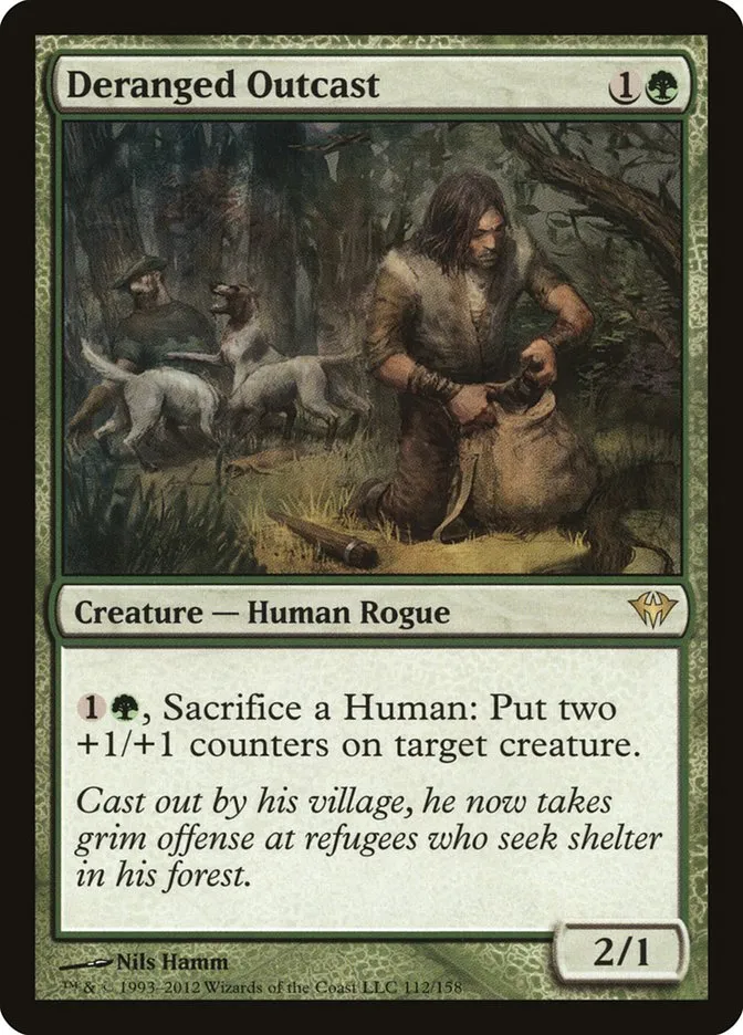 2012 Dark Ascension Deranged Outcast rare #112 unlisted card image