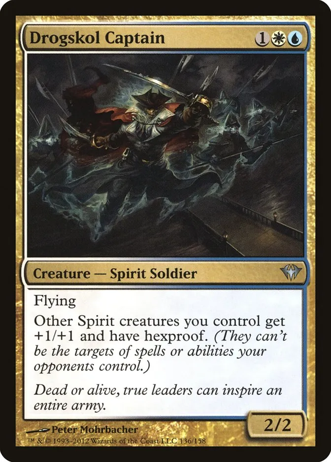 2012 Dark Ascension Drogskol Captain uncommon #136 unlisted card image