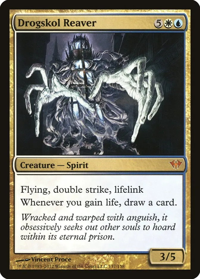 2012 Dark Ascension Drogskol Reaver mythic #137 unlisted card image