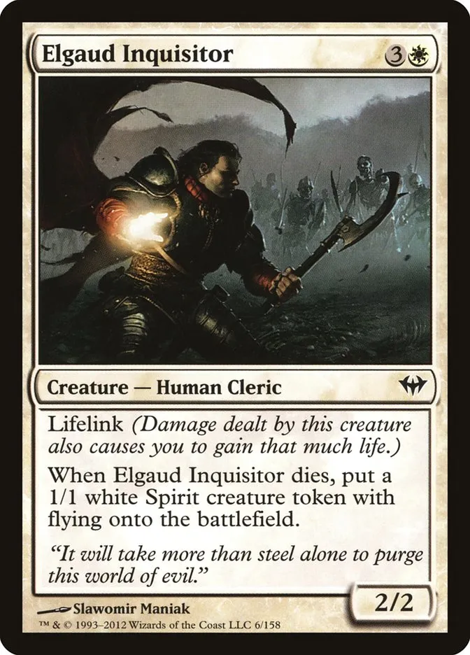 2012 Dark Ascension Elgaud Inquisitor common #6 unlisted card image