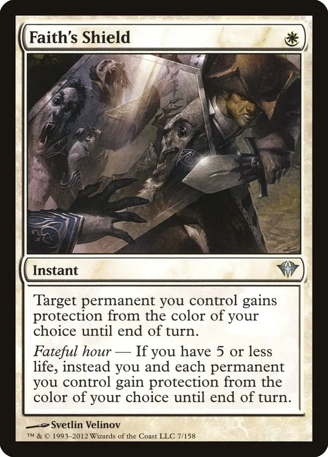 2012 Dark Ascension Faith's Shield uncommon #7 unlisted card image