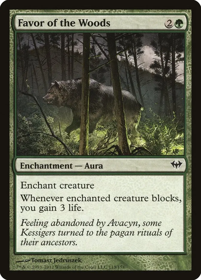 2012 Dark Ascension Favor of the Woods common #113 unlisted card image