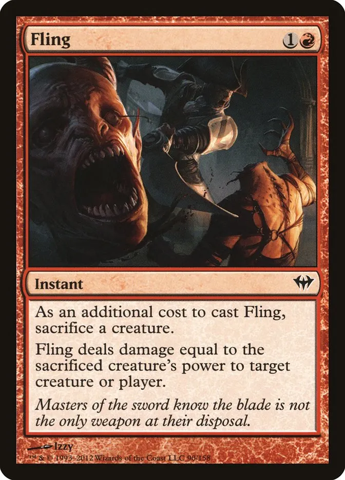 2012 Dark Ascension Fling common #90 unlisted card image