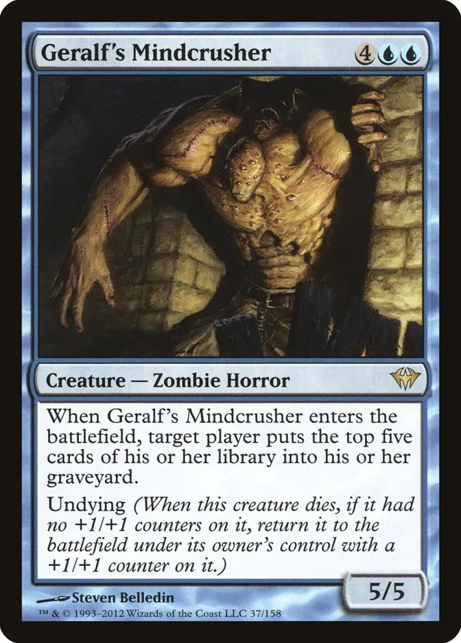 2012 Dark Ascension Geralf's Mindcrusher rare #37 unlisted card image