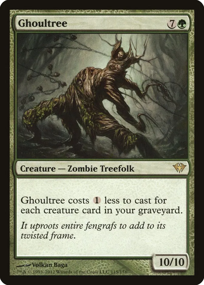2012 Dark Ascension Ghoultree rare #115 unlisted card image
