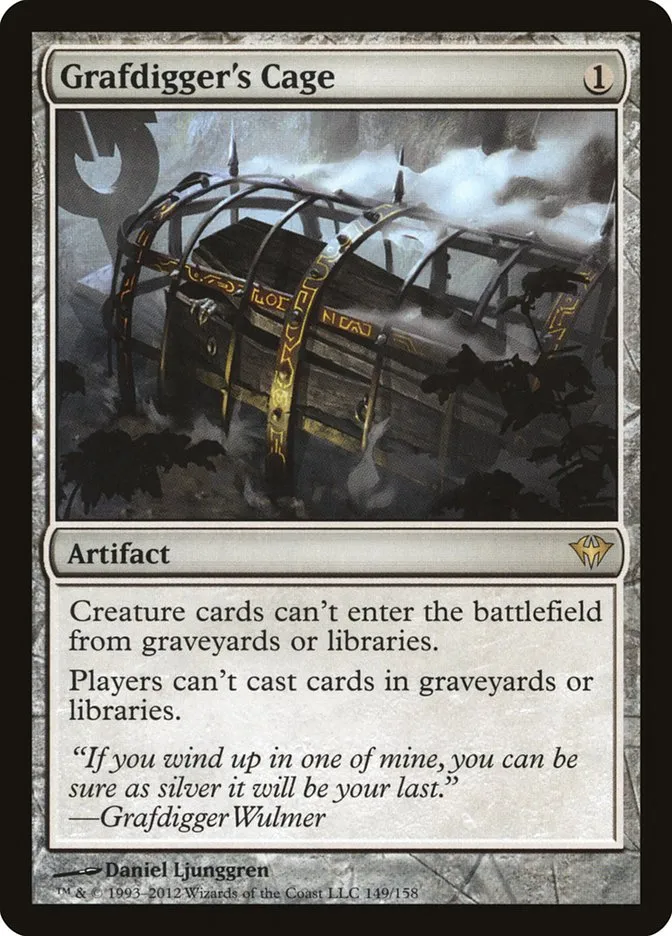 2012 Dark Ascension Grafdigger's Cage rare #149 unlisted card image