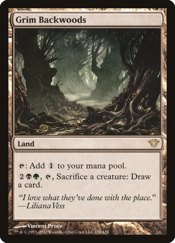 2012 Dark Ascension Grim Backwoods rare #156 unlisted card image