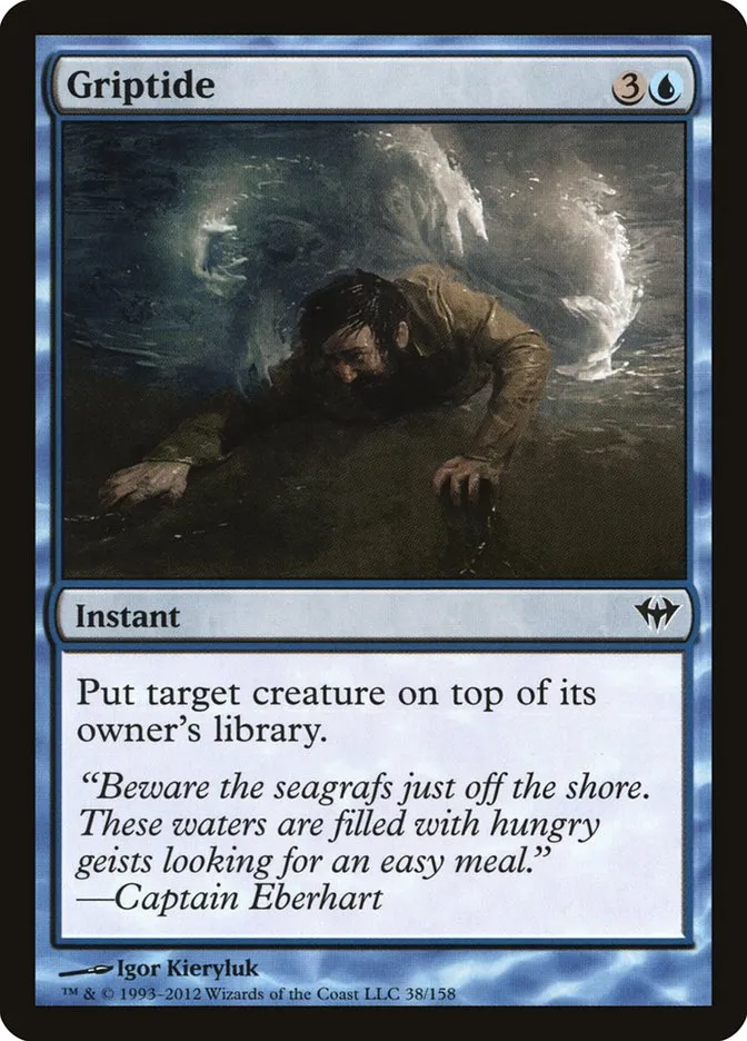 2012 Dark Ascension Griptide common #38 unlisted card image
