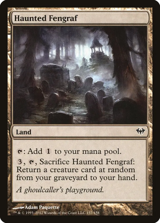 2012 Dark Ascension Haunted Fengraf common #157 unlisted card image