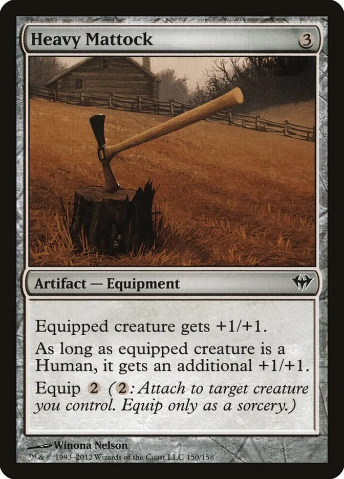 2012 Dark Ascension Heavy Mattock common #150 unlisted card image