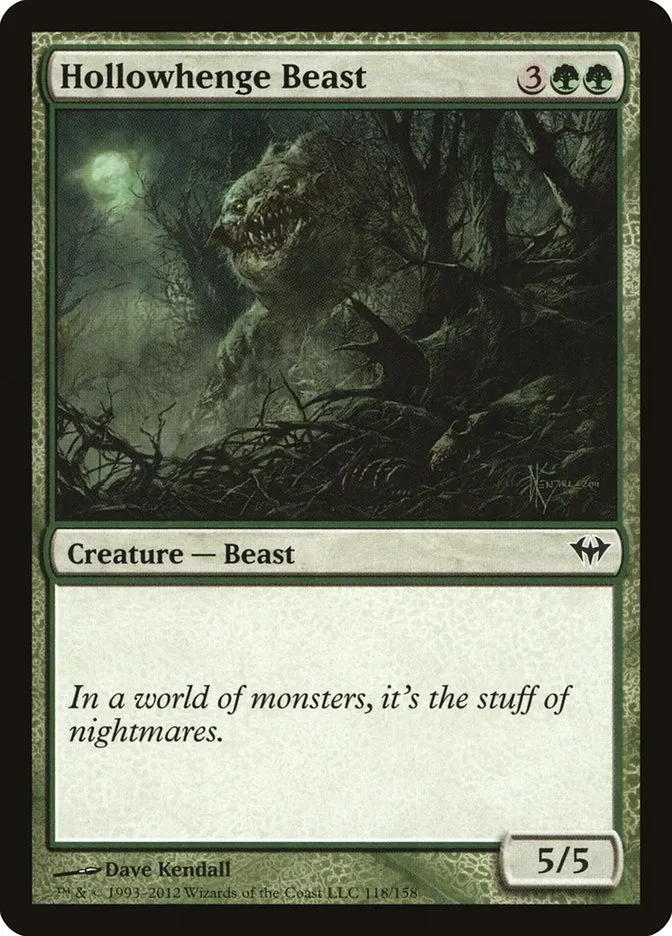 2012 Dark Ascension Hollowhenge Beast common #118 unlisted card image