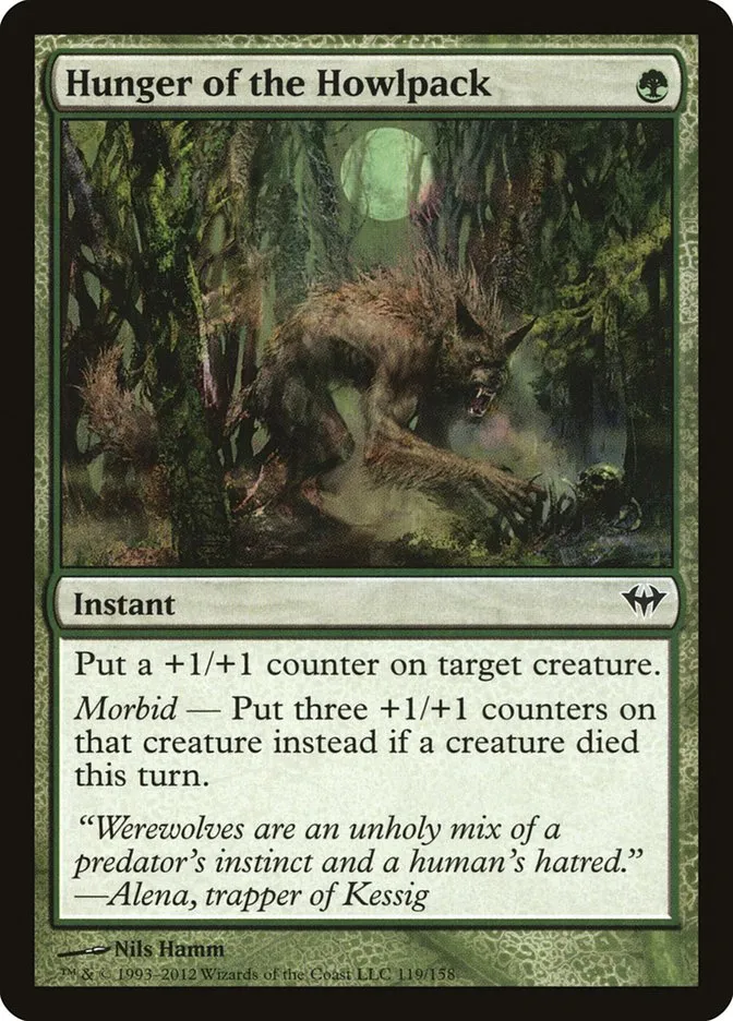 2012 Dark Ascension Hunger of the Howlpack common #119 unlisted card image