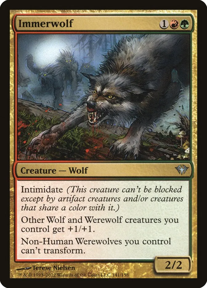 2012 Dark Ascension Immerwolf uncommon #141 unlisted card image