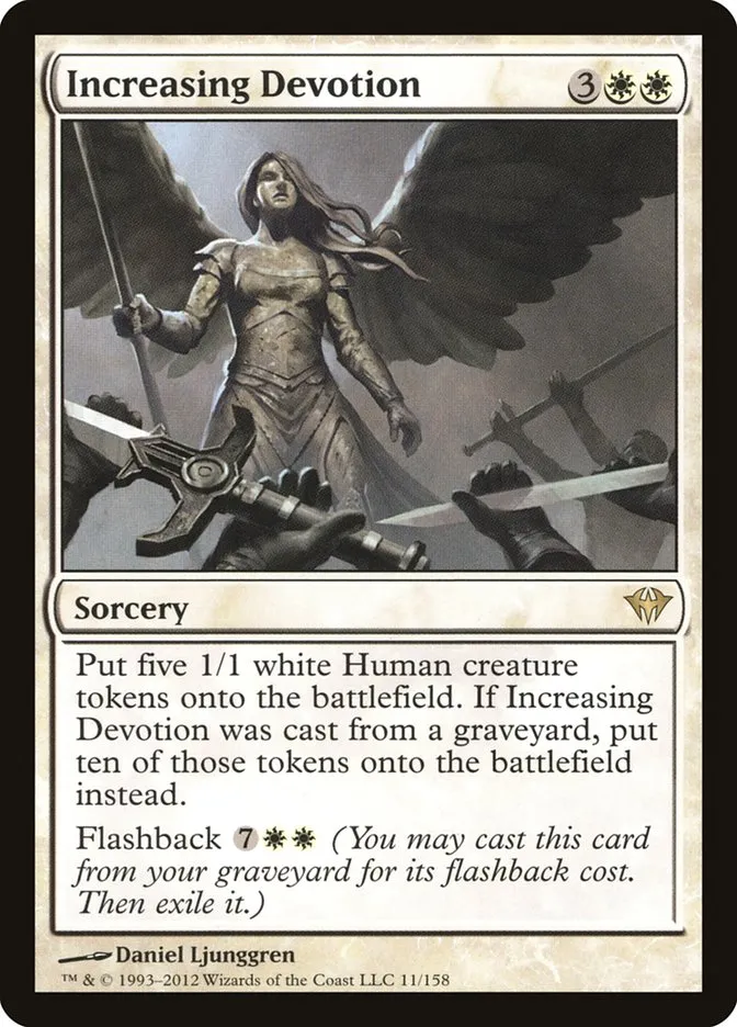 2012 Dark Ascension Increasing Devotion rare #11 unlisted card image