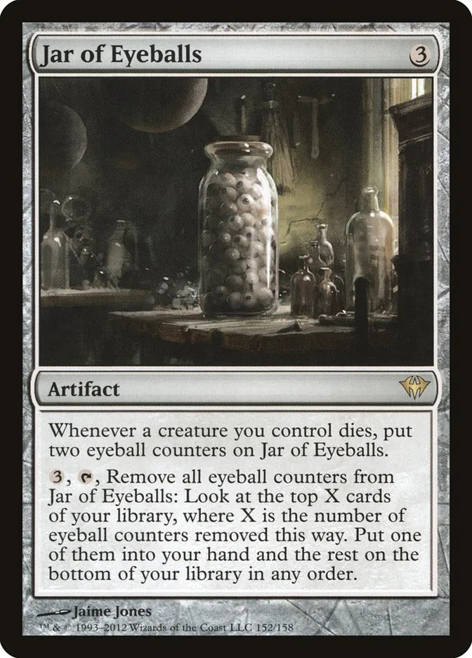 2012 Dark Ascension Jar of Eyeballs rare #152 unlisted card image