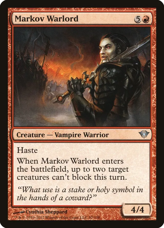 2012 Dark Ascension Markov Warlord uncommon #97 unlisted card image