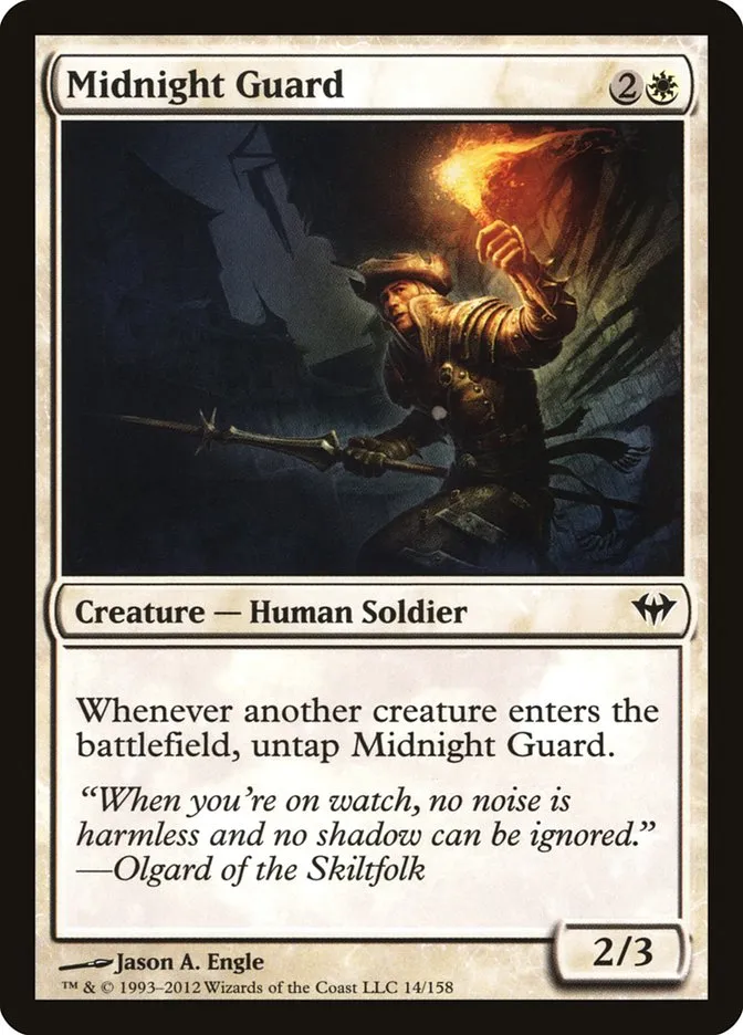 2012 Dark Ascension Midnight Guard common #14 unlisted card image