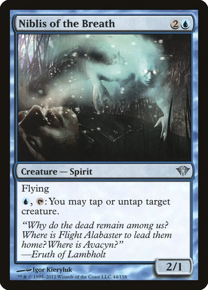 2012 Dark Ascension Niblis of the Breath uncommon #44 unlisted card image