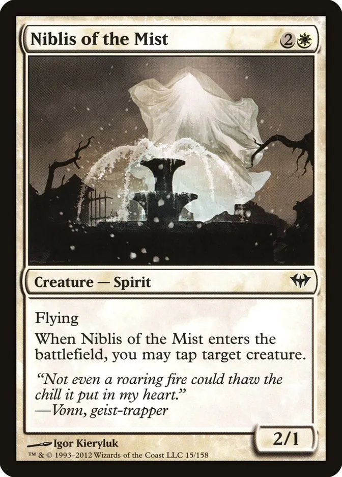 2012 Dark Ascension Niblis of the Mist common #15 unlisted card image