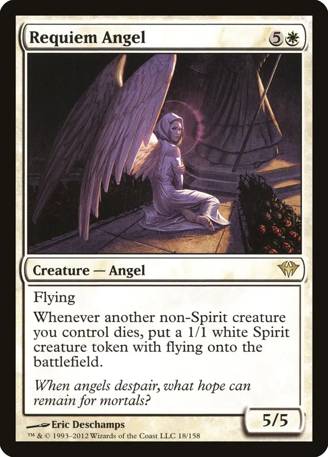 2012 Dark Ascension Requiem Angel rare #18 unlisted card image
