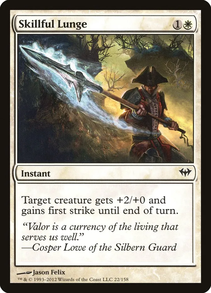 2012 Dark Ascension Skillful Lunge common #22 unlisted card image