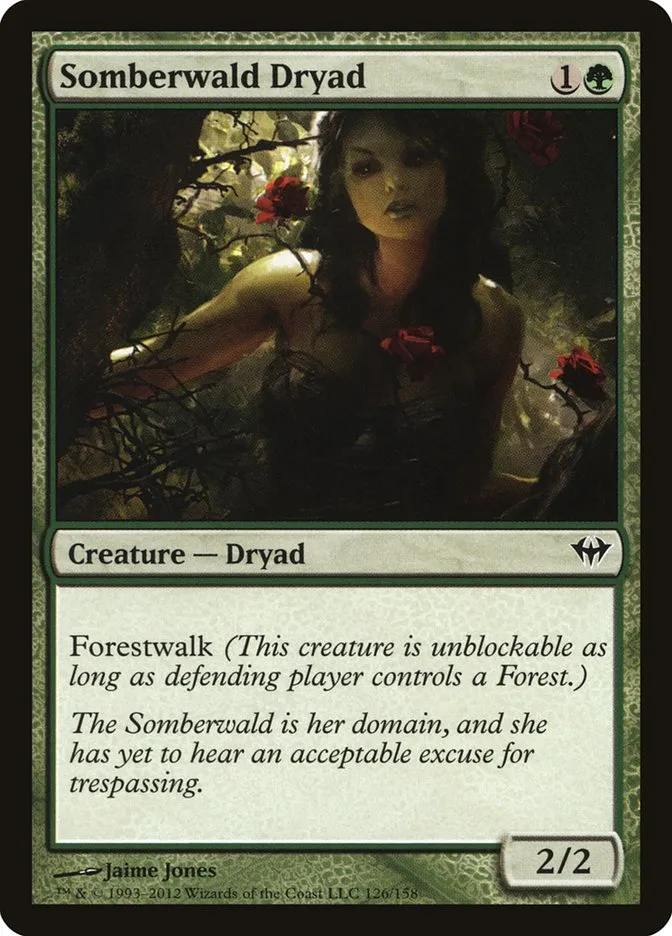 2012 Dark Ascension Somberwald Dryad common #126 unlisted card image
