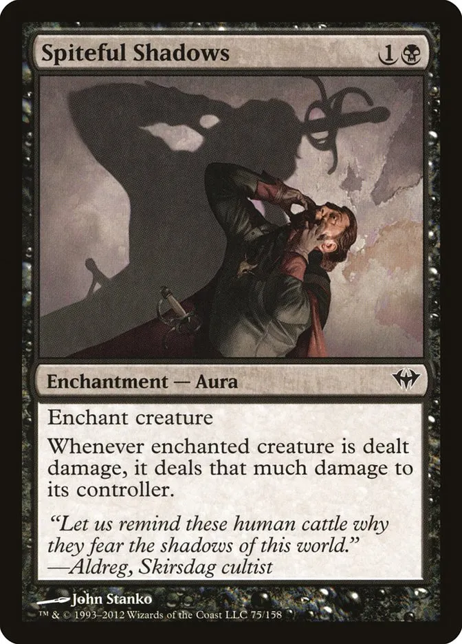 2012 Dark Ascension Spiteful Shadows common #75 unlisted card image