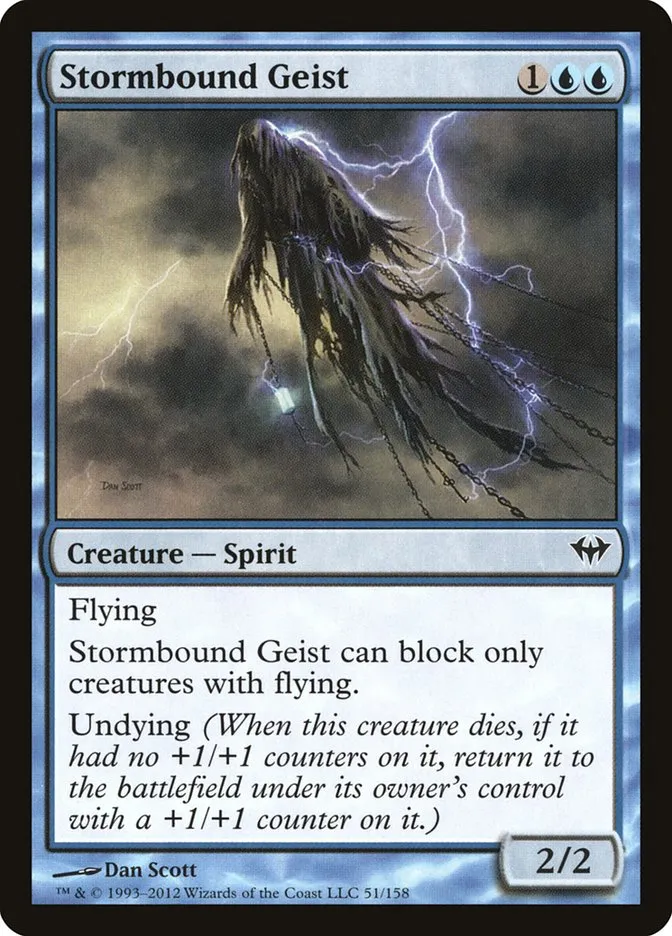 2012 Dark Ascension Stormbound Geist common #51 unlisted card image