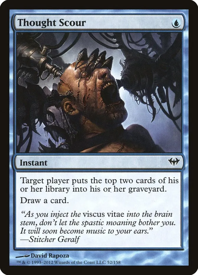 2012 Dark Ascension Thought Scour common #52 unlisted card image