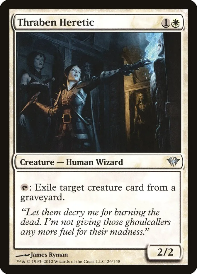 2012 Dark Ascension Thraben Heretic uncommon #26 unlisted card image