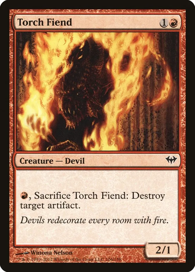 2012 Dark Ascension Torch Fiend common #106 unlisted card image