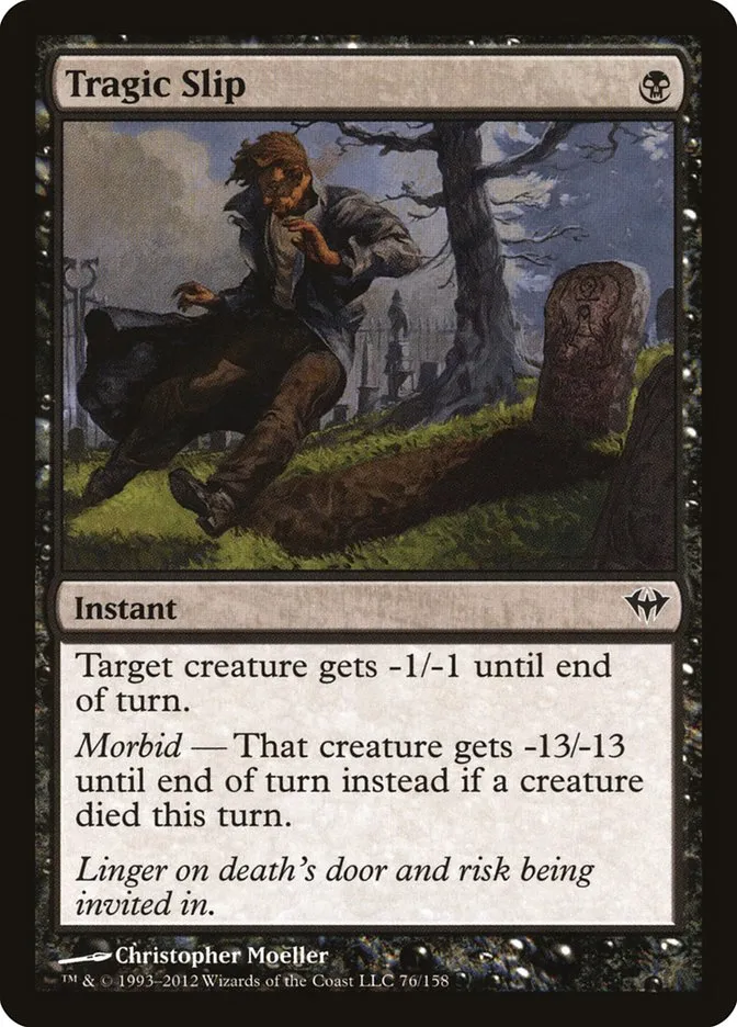 2012 Dark Ascension Tragic Slip common #76 unlisted card image