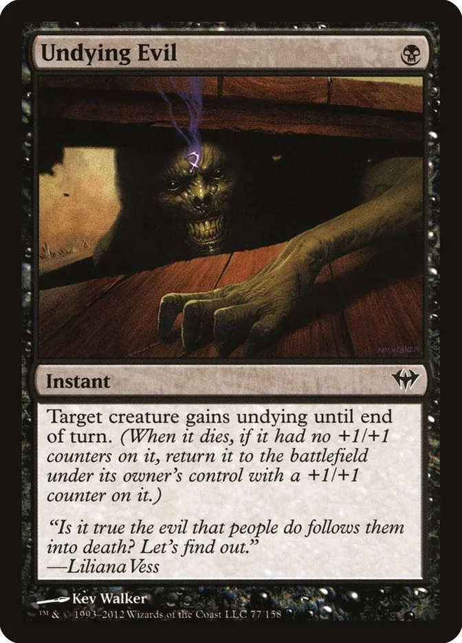2012 Dark Ascension Undying Evil common #77 unlisted card image
