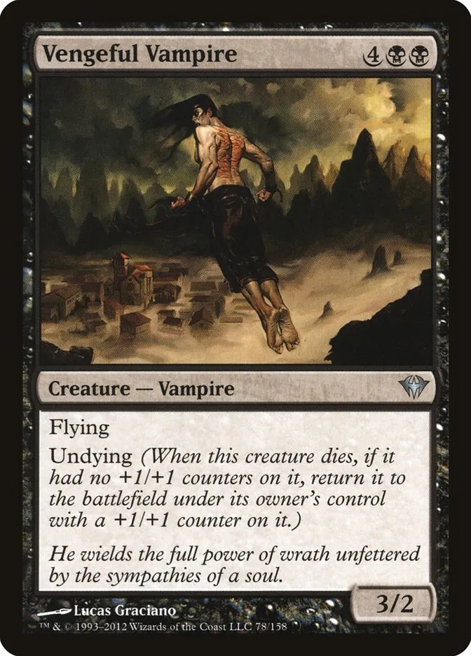 2012 Dark Ascension Vengeful Vampire uncommon #78 unlisted card image