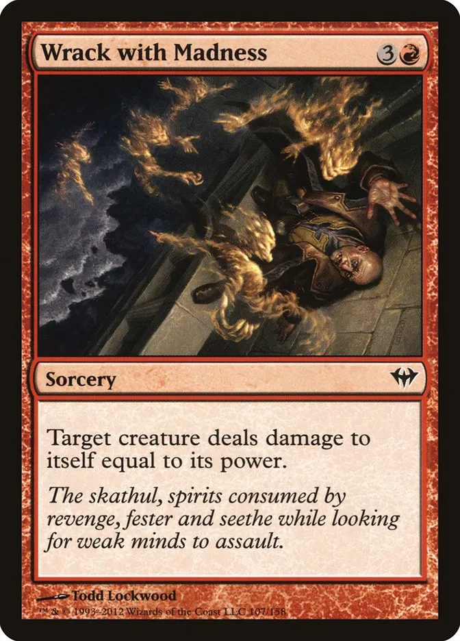 2012 Dark Ascension Wrack with Madness common #107 unlisted card image