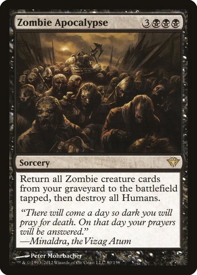 2012 Dark Ascension Zombie Apocalypse rare #80 unlisted card image