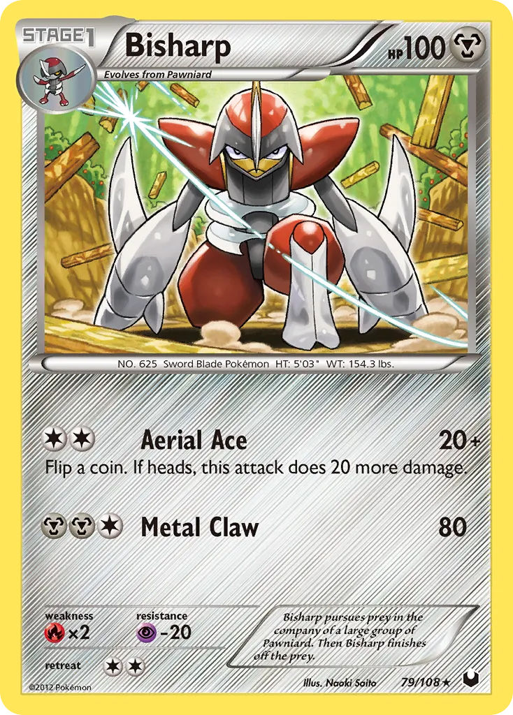 2012 Dark Explorers Bisharp #079/108 Rare card image