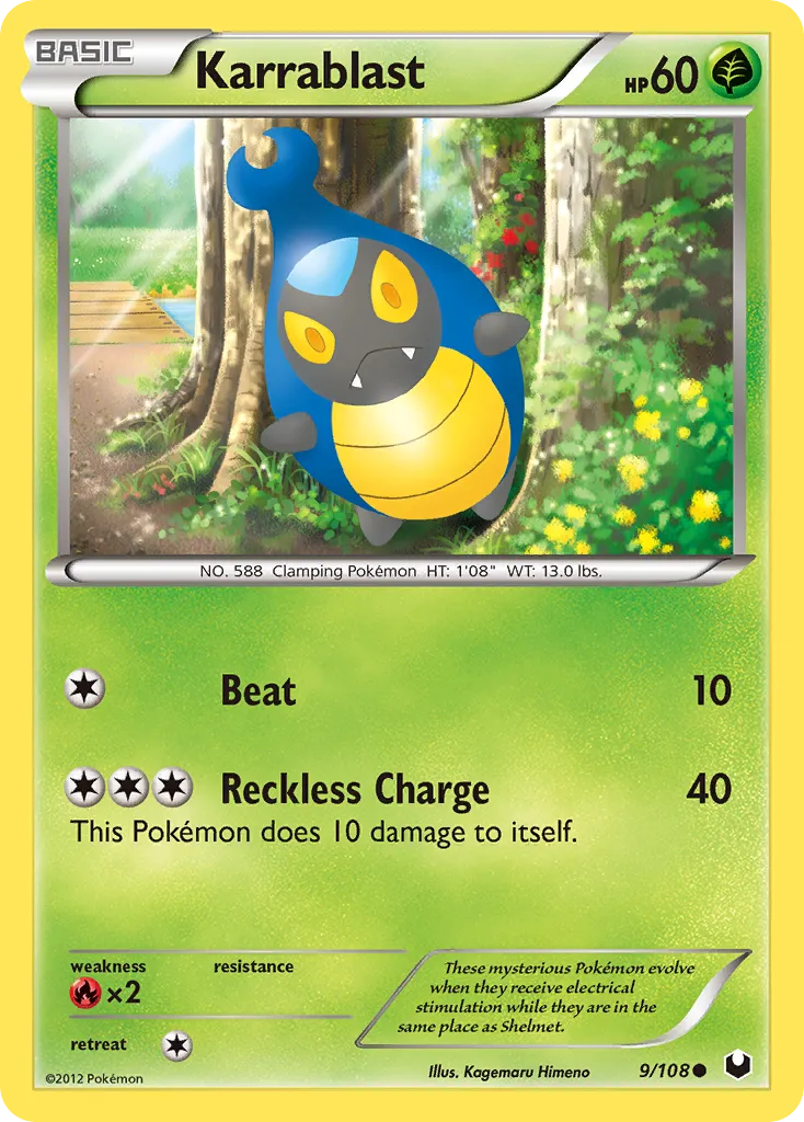 2012 Dark Explorers Karrablast Common #009/108 Common card image