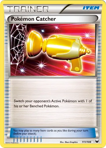 2012 Dark Explorers Pokémon Catcher #111/108 Rare Secret card image