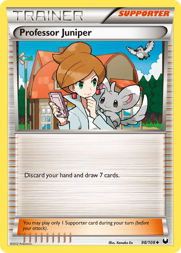 2012 Dark Explorers Professor Juniper Uncommon #098/108 Uncommon card image