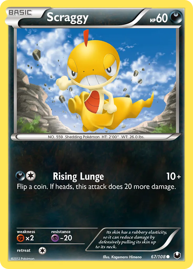 2012 Dark Explorers Scraggy Common #067/108 Common card image
